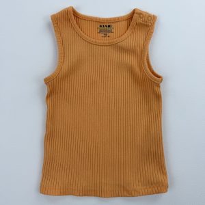 Débardeur côtelé orange – Kiabi – 9 mois (71 cm)
